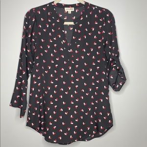 Maison Jules heart blouse size Small